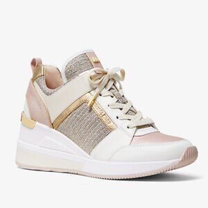 MICHAEL Michael Kors Georgie Leather and Logo Trainer